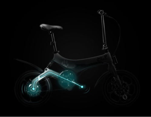 電動輔助自行車/後輪轂馬達搭配力矩傳感器，助力反饋即時，輕鬆騎上坡道同時保有自然的踩踏感受/MaxWolf Hybrid 160/Jack Wolfskin聯名系列/ENERMAX安耐美健康科技
